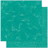 Turquoise Flourish - Double Dot Cardstock 30,5x30,