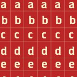Tiny Type Aufkleber - rot / beige
