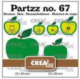 Crealies Partzz Stanzschablone Apfel klein und M