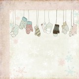 Winterland - Row of Mittens 30,5x30,5 cm