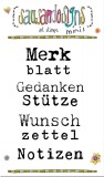 Wordart Merkblatt - Mini Clear Stamps