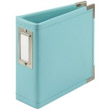Aqua - Faux Leather D-Ring Album 4x4 inch Aqua - Faux Leather D-Ring Album 4x4 inch
