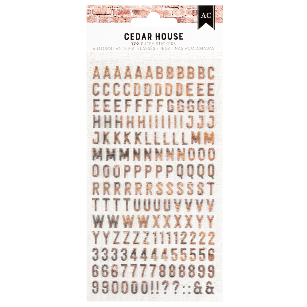 Cedar House Puffy Stickers Alpha