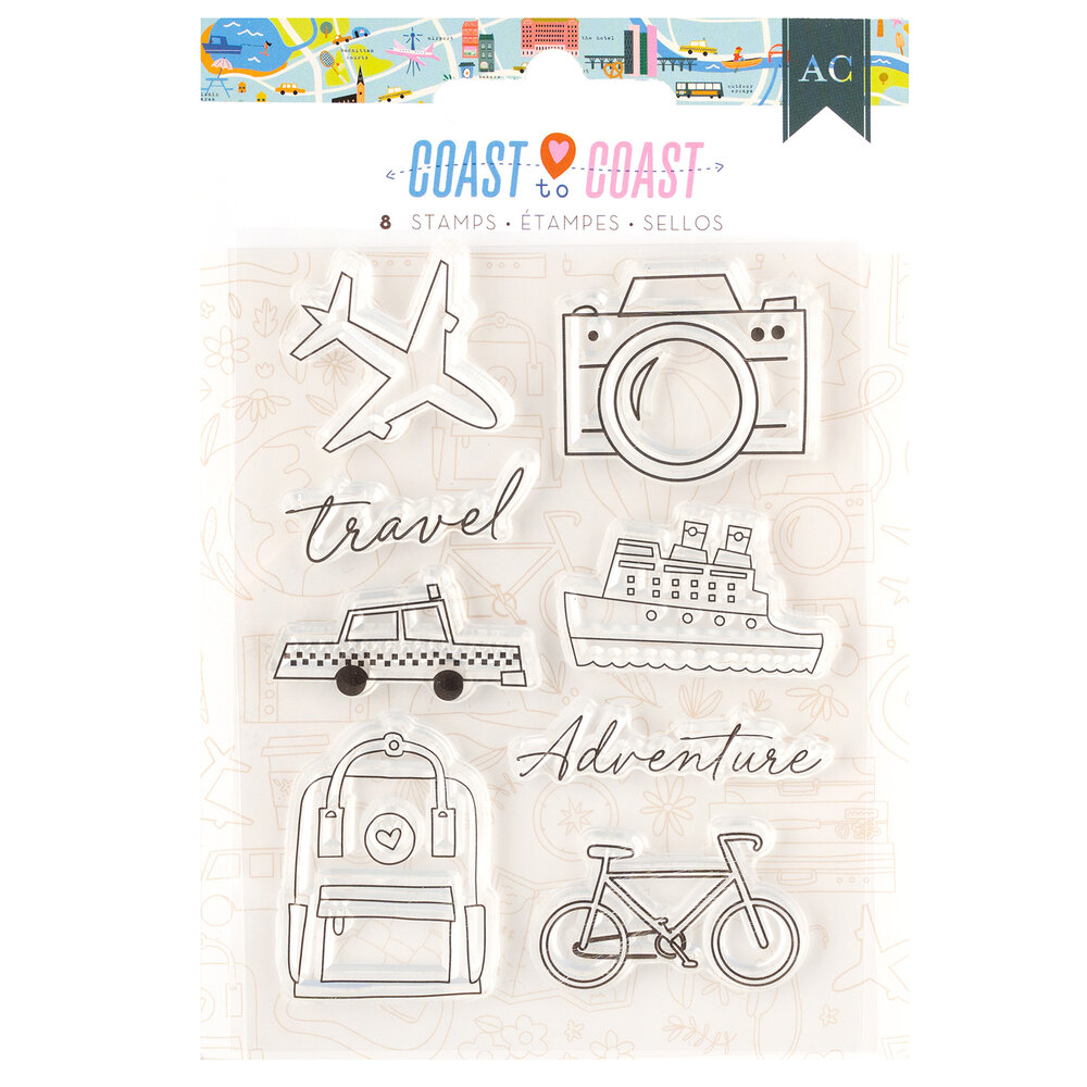 Coast to Coast Clear Stamp Set - zum Schließen ins Bild klicken