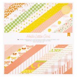 Hello Little Girl 12x12 Inch Paper Pad Gold Foil