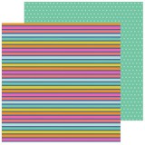 Live, Life, Happy - Rainbow Stripes 30,5x30,5 cm
