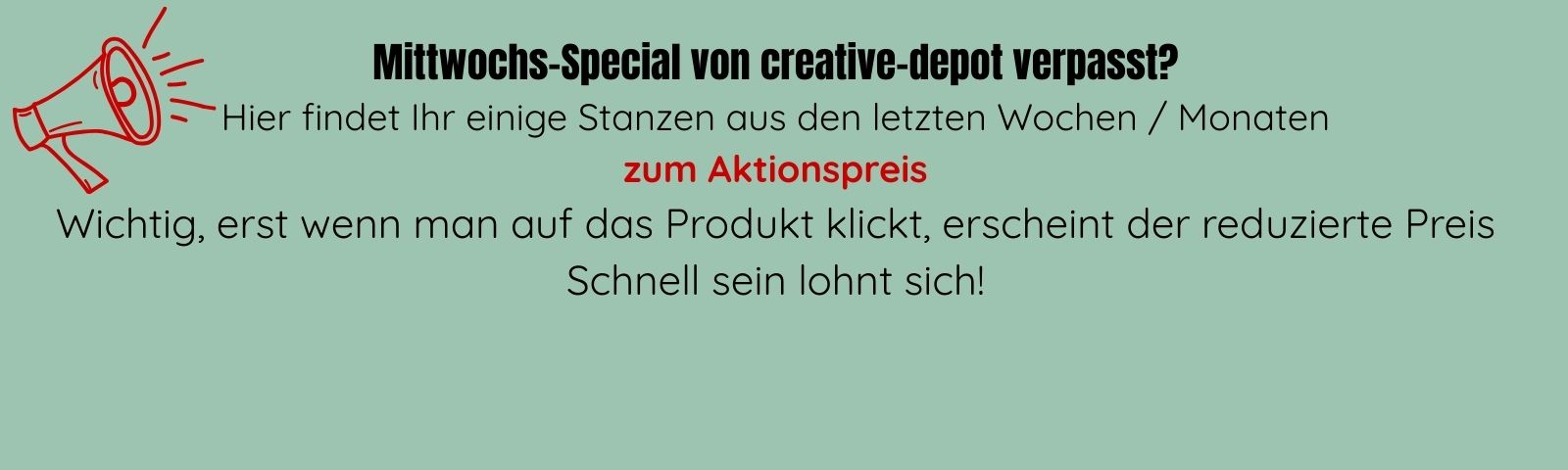 ehemalige Mittwochs-Specials zum Sonderpreis