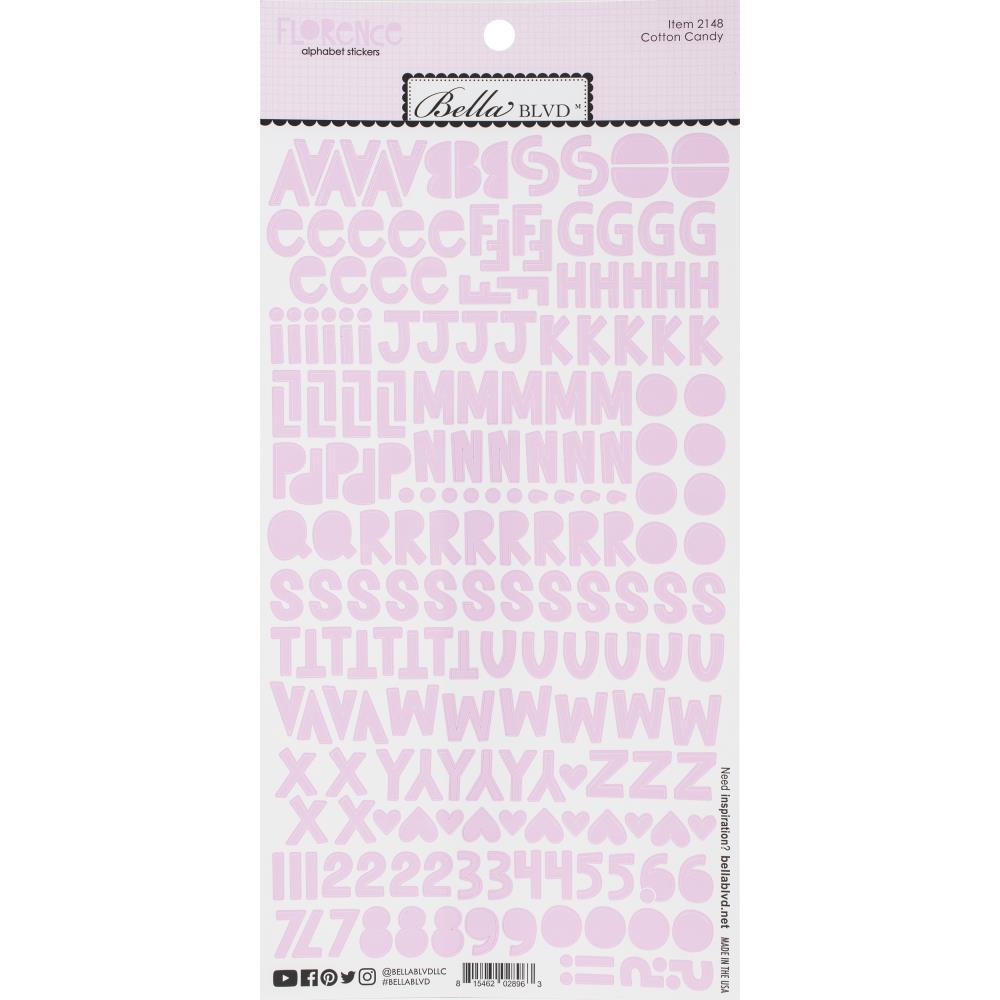 Cotton Candy - Alphabet Stickers von Bella Blvd.