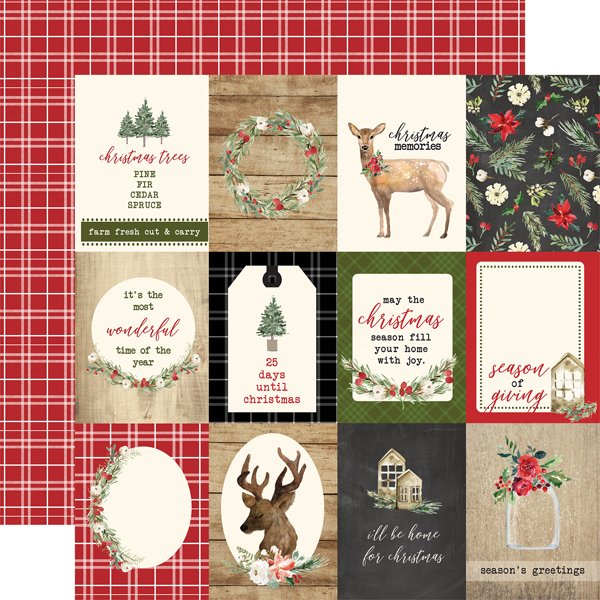 Christmas - 3x4 Journaling Cards 30,5x30,5 cm - zum Schließen ins Bild klicken