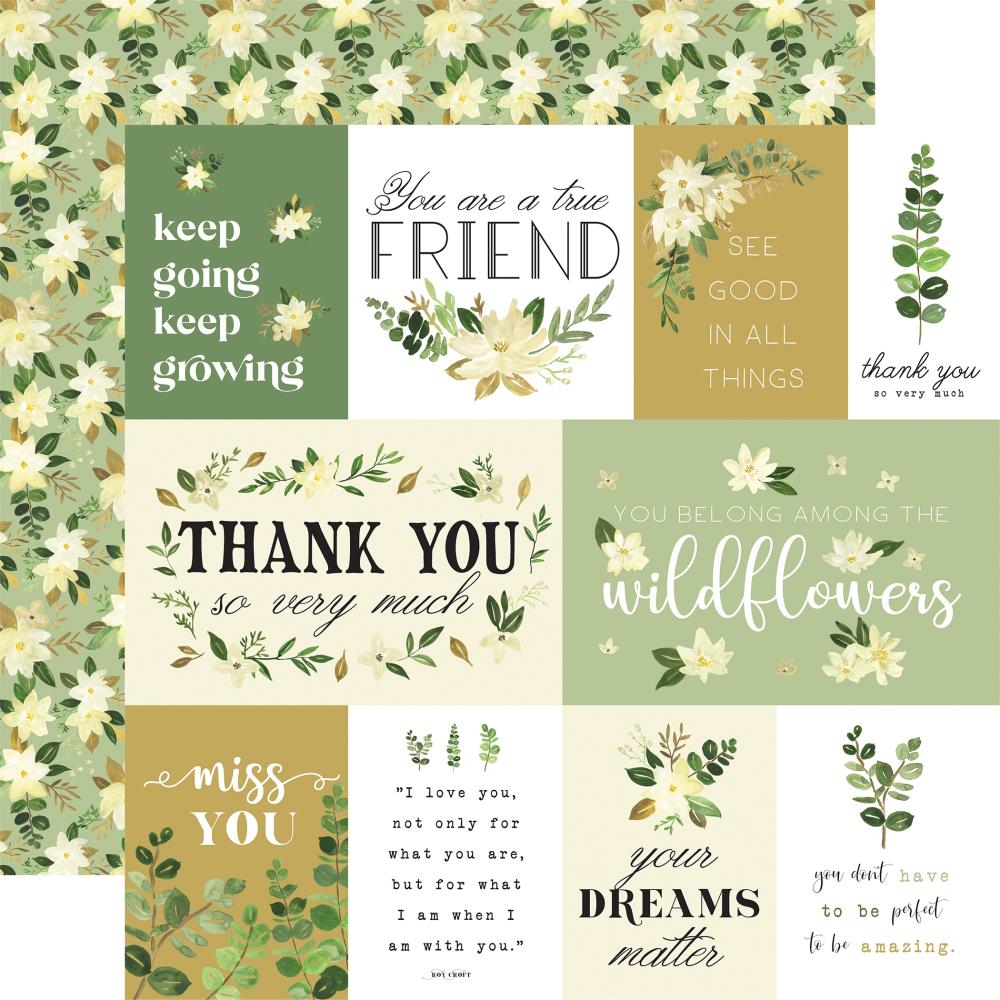 Flora No. 4 - Natural Journaling Cards 30,5x30,5 c