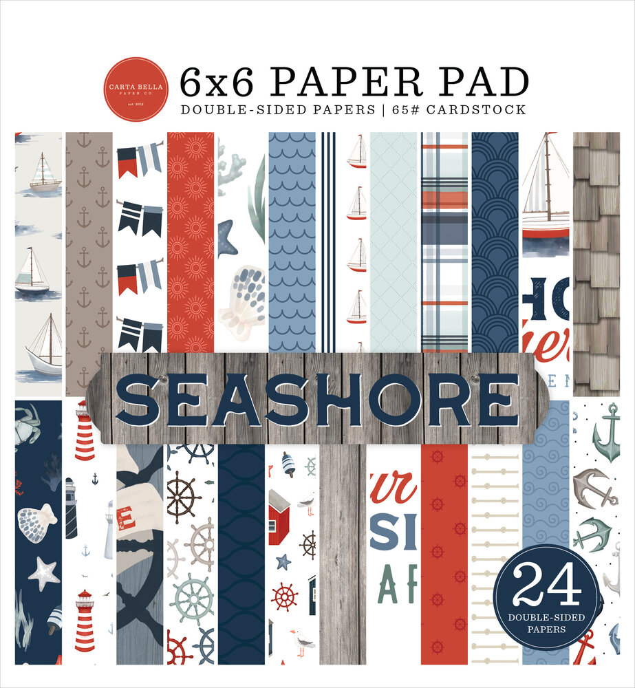 Seashore - Paper Pad 15,2x15,2 cm von Carta Bella
