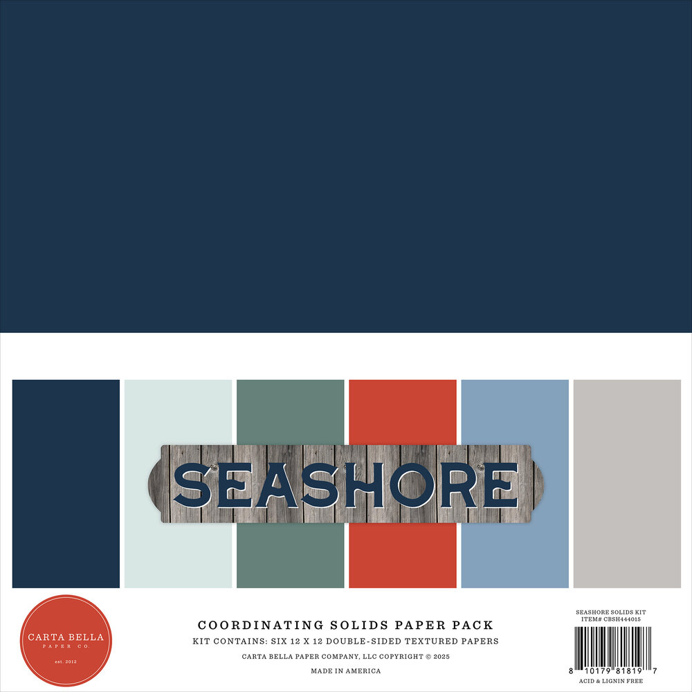 Seashore - Solids Paper Pack von Carta Bella