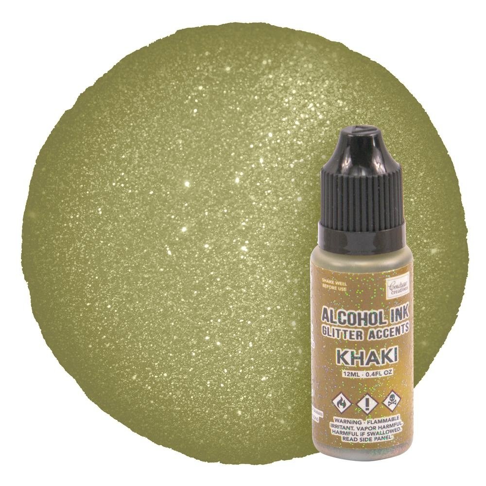 Alcohol Ink - Glitter Accents Khaki von Couture Cr