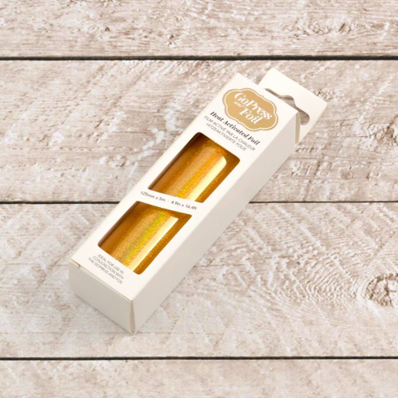 Heat Activated Foil Gold Iridescent Shavings Patte - zum Schließen ins Bild klicken