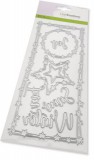 CraftEmotions Die - Slimline Stern - Text Winter C CraftEmotions Die - Slimline Stern - Text Winter C