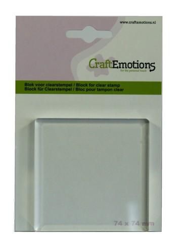 CraftEmotions Block für Clearstempel 74 x 74 mm - zum Schließen ins Bild klicken