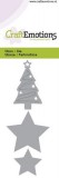 CraftEmotions Die - Weihnachtsbaum, Sterne Card 5x CraftEmotions Die - Weihnachtsbaum, Sterne Card 5x
