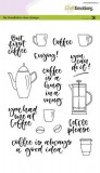 CraftEmotions clearstamps A5 - handletter - Coffee