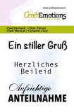 CraftEmotions Clearstamps 6x7cm - ein stiller Gruß CraftEmotions Clearstamps 6x7cm - ein stiller Gruß