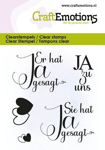 CraftEmotions Clearstamps 6x7cm - Er hat ja gesagt - zum Schließen ins Bild klicken