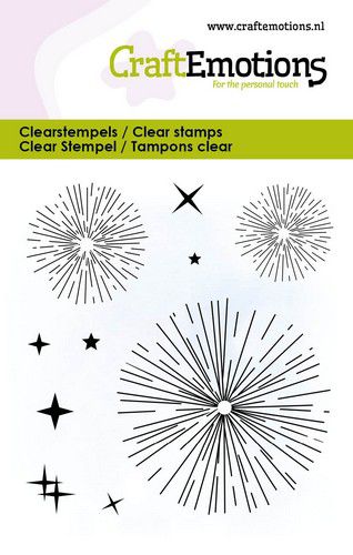 CraftEmotions Clearstamps 6x7cm - Feuerwerk mit St - zum Schließen ins Bild klicken