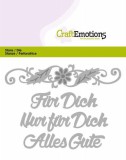 CraftEmotions Die Text - Für dich (DE) Card 11x9cm CraftEmotions Die Text - Für dich (DE) Card 11x9cm
