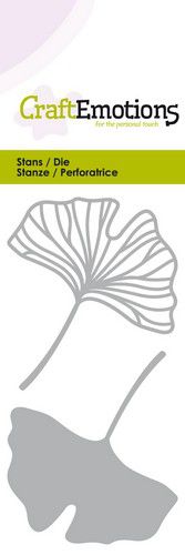 CraftEmotions Die - Ginkco Blätter Card 5x10cm