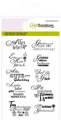 CraftEmotions clearstamps A6 - Glückwunsch