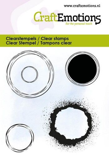 CraftEmotions Clearstamps 6x7cm - Grunge Kreise - zum Schließen ins Bild klicken