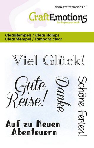 CraftEmotions Clearstamps 6x7cm - Gute Reise - zum Schließen ins Bild klicken