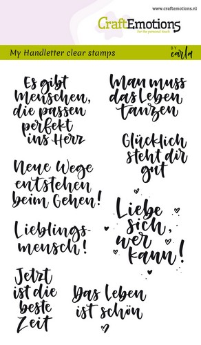 CraftEmotions clearstamps - handletter - Quotes - zum Schließen ins Bild klicken