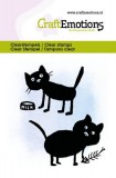 CraftEmotions Clearstamps 6x7cm - Kitty & Fish CraftEmotions Clearstamps 6x7cm - Kitty & Fish
