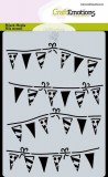 Craftemotions Mask / Stencil - Girlande Flaggen Craftemotions Mask / Stencil - Girlande Flaggen