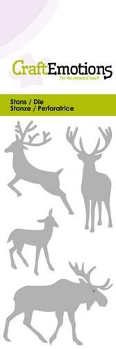 CraftEmotions Die - Elch Reh Hirsch Card 5x10cm