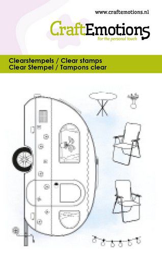CraftEmotions Clearstamps 6x7cm - Wohnwagen - zum Schließen ins Bild klicken