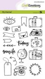 CraftEmotions clearstamps A6 - My Journal - Travel CraftEmotions clearstamps A6 - My Journal - Travel