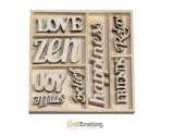 CraftEmotions Wooden ornament box Happiness CraftEmotions Wooden ornament box Happiness