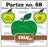 Crealies Partzz Stanzschablone Apfel groß