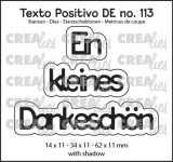 Crealies Texto Positivo "ein kleines Dankeschön"