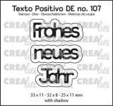 Crealies Texto Positivo "Frohes neues Jahr" Crealies Texto Positivo "Frohes neues Jahr"