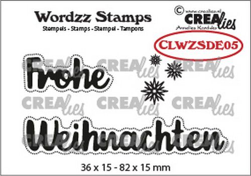 Crealies Clearstamp Wordzz Frohe Weihnachten (DE) - zum Schließen ins Bild klicken