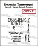 Crealies Clearstamp Tekst (DE) Geschenkkarte 11 Crealies Clearstamp Tekst (DE) Geschenkkarte 11