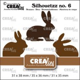 Crealies Silhouetzz no. 06 - Kaninchen/Hasen Crealies Silhouetzz no. 06 - Kaninchen/Hasen