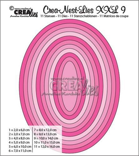 Crealies Crea-nest-dies XXL no. 9 Stanz oval basis - zum Schließen ins Bild klicken