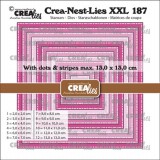 Crealies Crea-nest-dies XXL Squares Dots Stripes
