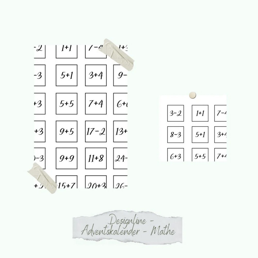 CD Stempelset - Designline - Adventskalender Mathe