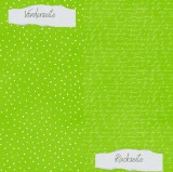CD Designpapier - Apfelgrün Apfelkerne + Schrift