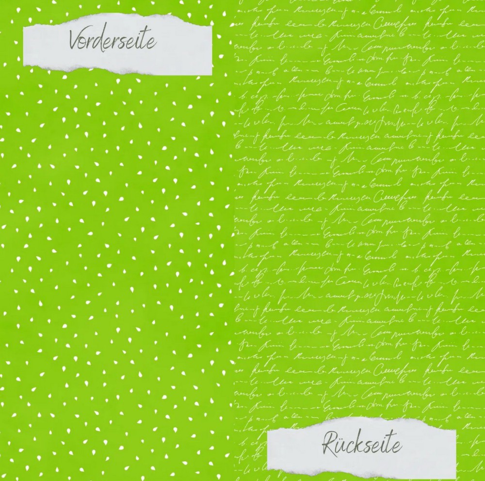 CD Designpapier - Apfelgrün Apfelkerne + Schrift