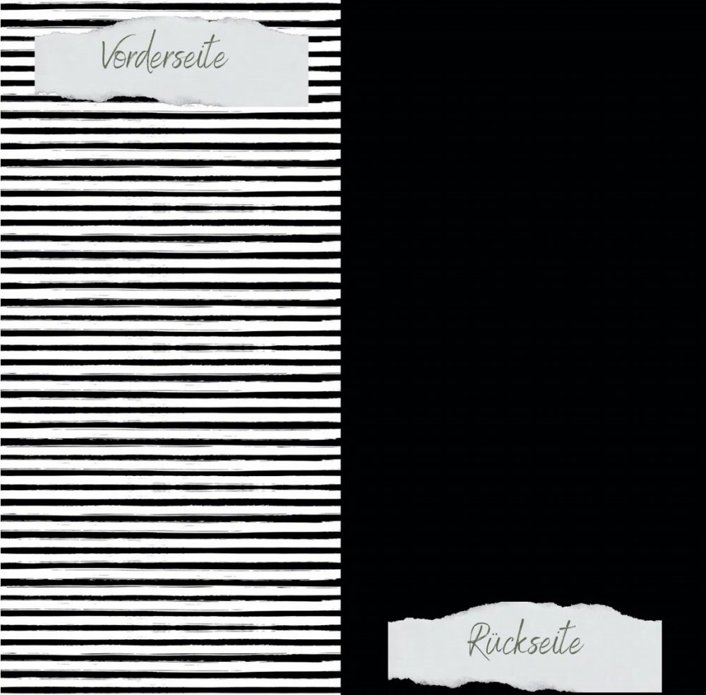 CD Designpapier "Basic - Schwarz - Streifen und Un