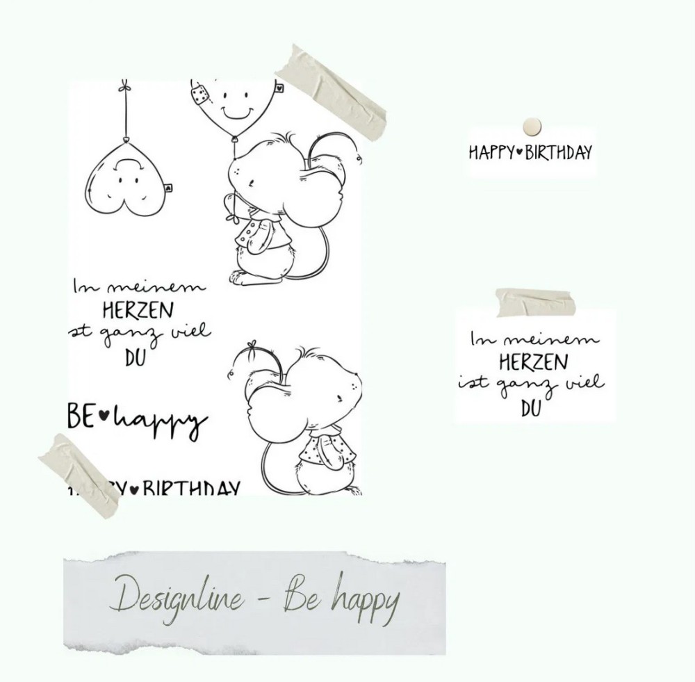 CD Stempelset - Designlinie Be Happy